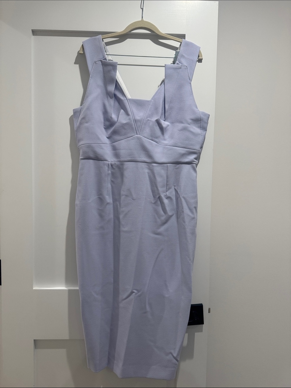 Roland Mouret Pale Lilac Structured Midi Dress